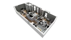 3 pokoje, mieszkanie 67,44 m², piętro 4, oferta nr A/49, Esencja, Gdańsk, Śródmieście, Dolne Miasto, ul. Kamienna Grobla / Jałmużnicza