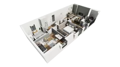 3 pokoje, mieszkanie 67,44 m², piętro 4, oferta nr A/49, Esencja, Gdańsk, Śródmieście, Dolne Miasto, ul. Kamienna Grobla / Jałmużnicza