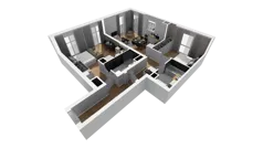 3 pokoje, mieszkanie 74,31 m², piętro 1, oferta nr A/11, Esencja, Gdańsk, Śródmieście, Dolne Miasto, ul. Kamienna Grobla / Jałmużnicza