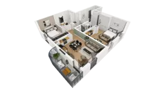 3 pokoje, mieszkanie 74,31 m², piętro 1, oferta nr A/11, Esencja, Gdańsk, Śródmieście, Dolne Miasto, ul. Kamienna Grobla / Jałmużnicza