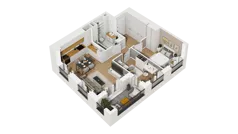 3 pokoje, mieszkanie 51,15 m², piętro 1, oferta nr B1/7, Zajezdnia Motława, Gdańsk, Śródmieście, Dolne Miasto, ul. Kurza