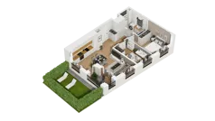 3 pokoje, mieszkanie 48,76 m², piętro 4, oferta nr B1/42, Zajezdnia Motława, Gdańsk, Śródmieście, Dolne Miasto, ul. Kurza