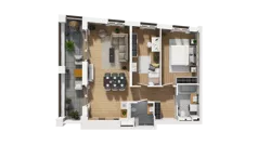 3 pokoje, mieszkanie 68,78 m², piętro 1, oferta nr B2/8, Zajezdnia Motława, Gdańsk, Śródmieście, Dolne Miasto, ul. Kurza