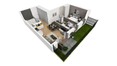3 pokoje, mieszkanie 54,62 m², piętro 3, oferta nr E/36, Osiedle Synteza bud. E, F, Gdańsk, Piecki-Migowo, Morena, ul. Lema
