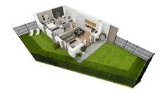 3 pokoje, mieszkanie 50,57 m², parter, oferta nr E/10, Osiedle Synteza bud. E, F, Gdańsk, Piecki-Migowo, Morena, ul. Lema