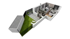 3 pokoje, mieszkanie 54,74 m², parter, oferta nr E/11, Osiedle Synteza bud. E, F, Gdańsk, Piecki-Migowo, Morena, ul. Lema