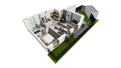 3 pokoje, mieszkanie 54,74 m², parter, oferta nr E/11, Osiedle Synteza bud. E, F, Gdańsk, Piecki-Migowo, Morena, ul. Lema