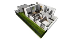 3 pokoje, mieszkanie 47,46 m², parter, oferta nr F/4, Osiedle Synteza bud. E, F, Gdańsk, Piecki-Migowo, Morena, ul. Lema