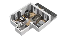 3 pokoje, mieszkanie 49,10 m², piętro 4, oferta nr B/47, Osiedle Orzechowa, Gdynia, Chylonia, ul. Meksykańska/Orzechowa