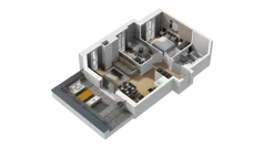 3 pokoje, mieszkanie 52,26 m², piętro 4, oferta nr B/48, Osiedle Orzechowa, Gdynia, Chylonia, ul. Meksykańska/Orzechowa