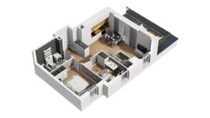 3 pokoje, mieszkanie 52,26 m², piętro 4, oferta nr B/48, Osiedle Orzechowa, Gdynia, Chylonia, ul. Meksykańska/Orzechowa