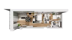3 pokoje, mieszkanie 54,64 m², piętro 2, oferta nr C9/11, Konstelacja - etap III, Gdynia, Pogórze, ul. Paderewskiego