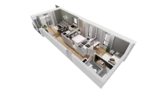 3 pokoje, mieszkanie 54,64 m², piętro 2, oferta nr C9/11, Konstelacja - etap III, Gdynia, Pogórze, ul. Paderewskiego
