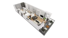 3 pokoje, mieszkanie 54,64 m², piętro 2, oferta nr C9/11, Konstelacja - etap III, Gdynia, Pogórze, ul. Paderewskiego