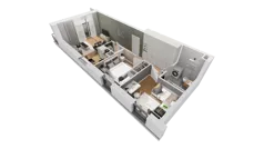 3 pokoje, mieszkanie 60,33 m², piętro 2, oferta nr C9/34, Konstelacja - etap III, Gdynia, Pogórze, ul. Paderewskiego