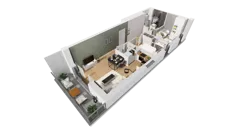 3 pokoje, mieszkanie 60,33 m², piętro 2, oferta nr C9/34, Konstelacja - etap III, Gdynia, Pogórze, ul. Paderewskiego