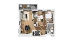 3 pokoje, mieszkanie 60,50 m², piętro 1, oferta nr C15/12, Konstelacja - etap IV, Gdynia, Pogórze, ul. Paderewskiego