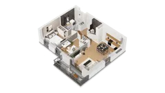 3 pokoje, mieszkanie 60,50 m², piętro 1, oferta nr C15/12, Konstelacja - etap IV, Gdynia, Pogórze, ul. Paderewskiego