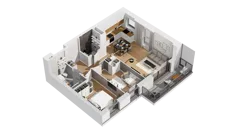 3 pokoje, mieszkanie 60,50 m², piętro 1, oferta nr C15/12, Konstelacja - etap IV, Gdynia, Pogórze, ul. Paderewskiego
