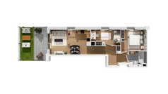 3 pokoje, mieszkanie 55,61 m², parter, oferta nr C16/4, Konstelacja - etap IV, Gdynia, Pogórze, ul. Paderewskiego