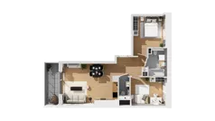 3 pokoje, mieszkanie 59,95 m², piętro 1, oferta nr C16/6, Konstelacja - etap IV, Gdynia, Pogórze, ul. Paderewskiego