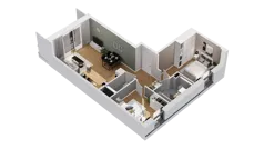 3 pokoje, mieszkanie 59,95 m², piętro 1, oferta nr C16/6, Konstelacja - etap IV, Gdynia, Pogórze, ul. Paderewskiego
