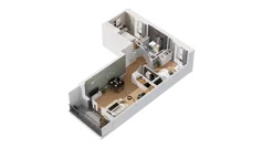 3 pokoje, mieszkanie 59,95 m², piętro 1, oferta nr C16/6, Konstelacja - etap IV, Gdynia, Pogórze, ul. Paderewskiego