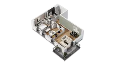 3 pokoje, mieszkanie 62,22 m², piętro 1, oferta nr C16/10, Konstelacja - etap IV, Gdynia, Pogórze, ul. Paderewskiego