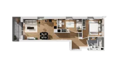 3 pokoje, mieszkanie 55,70 m², piętro 1, oferta nr C16/11, Konstelacja - etap IV, Gdynia, Pogórze, ul. Paderewskiego
