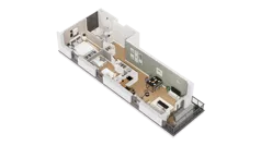 3 pokoje, mieszkanie 55,70 m², piętro 1, oferta nr C16/11, Konstelacja - etap IV, Gdynia, Pogórze, ul. Paderewskiego