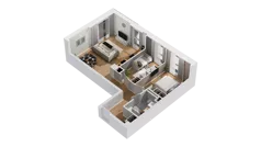 3 pokoje, mieszkanie 62,22 m², piętro 3, oferta nr C16/22, Konstelacja - etap IV, Gdynia, Pogórze, ul. Paderewskiego