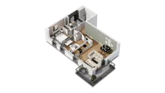 3 pokoje, mieszkanie 62,22 m², piętro 3, oferta nr C16/22, Konstelacja - etap IV, Gdynia, Pogórze, ul. Paderewskiego