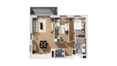 3 pokoje, mieszkanie 60,50 m², piętro 1, oferta nr C17/9, Konstelacja - etap IV, Gdynia, Pogórze, ul. Paderewskiego