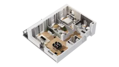 3 pokoje, mieszkanie 60,50 m², piętro 1, oferta nr C17/9, Konstelacja - etap IV, Gdynia, Pogórze, ul. Paderewskiego