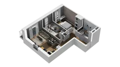 3 pokoje, mieszkanie 53,76 m², piętro 1, oferta nr D/14, Osiedle Warszawska - etap II, Gdańsk, Ujeścisko-Łostowice, Ujeścisko, ul. Warszawska