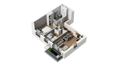 3 pokoje, mieszkanie 53,76 m², piętro 1, oferta nr D/14, Osiedle Warszawska - etap II, Gdańsk, Ujeścisko-Łostowice, Ujeścisko, ul. Warszawska