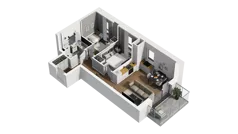 3 pokoje, mieszkanie 47,70 m², piętro 2, oferta nr D/19, Osiedle Warszawska - etap II, Gdańsk, Ujeścisko-Łostowice, Ujeścisko, ul. Warszawska