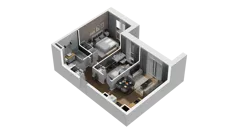 3 pokoje, mieszkanie 50,26 m², piętro 2, oferta nr D/20, Osiedle Warszawska - etap II, Gdańsk, Ujeścisko-Łostowice, Ujeścisko, ul. Warszawska