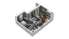 3 pokoje, mieszkanie 50,26 m², piętro 2, oferta nr D/20, Osiedle Warszawska - etap II, Gdańsk, Ujeścisko-Łostowice, Ujeścisko, ul. Warszawska