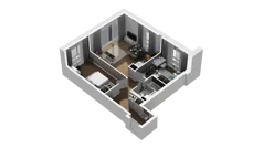 3 pokoje, mieszkanie 61,10 m², piętro 2, oferta nr D/23, Osiedle Warszawska - etap II, Gdańsk, Ujeścisko-Łostowice, Ujeścisko, ul. Warszawska