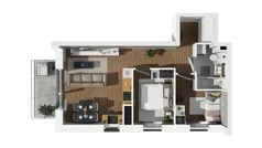3 pokoje, mieszkanie 48,43 m², piętro 5, oferta nr D/43, Osiedle Warszawska - etap II, Gdańsk, Ujeścisko-Łostowice, Ujeścisko, ul. Warszawska