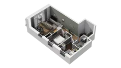 3 pokoje, mieszkanie 48,43 m², piętro 5, oferta nr D/43, Osiedle Warszawska - etap II, Gdańsk, Ujeścisko-Łostowice, Ujeścisko, ul. Warszawska