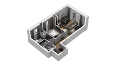 3 pokoje, mieszkanie 48,43 m², piętro 5, oferta nr D/43, Osiedle Warszawska - etap II, Gdańsk, Ujeścisko-Łostowice, Ujeścisko, ul. Warszawska