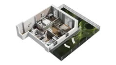 3 pokoje, mieszkanie 61,48 m², parter, oferta nr C/3, Osiedle Warszawska - etap II, Gdańsk, Ujeścisko-Łostowice, Ujeścisko, ul. Warszawska