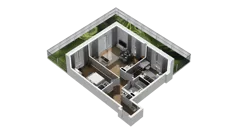 3 pokoje, mieszkanie 61,48 m², parter, oferta nr C/3, Osiedle Warszawska - etap II, Gdańsk, Ujeścisko-Łostowice, Ujeścisko, ul. Warszawska