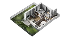 3 pokoje, mieszkanie 61,48 m², parter, oferta nr C/3, Osiedle Warszawska - etap II, Gdańsk, Ujeścisko-Łostowice, Ujeścisko, ul. Warszawska