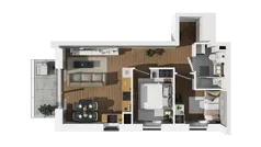 3 pokoje, mieszkanie 47,77 m², piętro 1, oferta nr C/11, Osiedle Warszawska - etap II, Gdańsk, Ujeścisko-Łostowice, Ujeścisko, ul. Warszawska