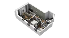 3 pokoje, mieszkanie 47,77 m², piętro 1, oferta nr C/11, Osiedle Warszawska - etap II, Gdańsk, Ujeścisko-Łostowice, Ujeścisko, ul. Warszawska