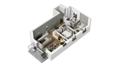 3 pokoje, mieszkanie 47,77 m², piętro 1, oferta nr C/11, Osiedle Warszawska - etap II, Gdańsk, Ujeścisko-Łostowice, Ujeścisko, ul. Warszawska