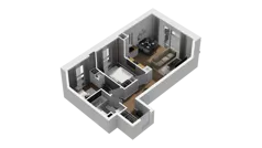 3 pokoje, mieszkanie 47,77 m², piętro 1, oferta nr C/11, Osiedle Warszawska - etap II, Gdańsk, Ujeścisko-Łostowice, Ujeścisko, ul. Warszawska